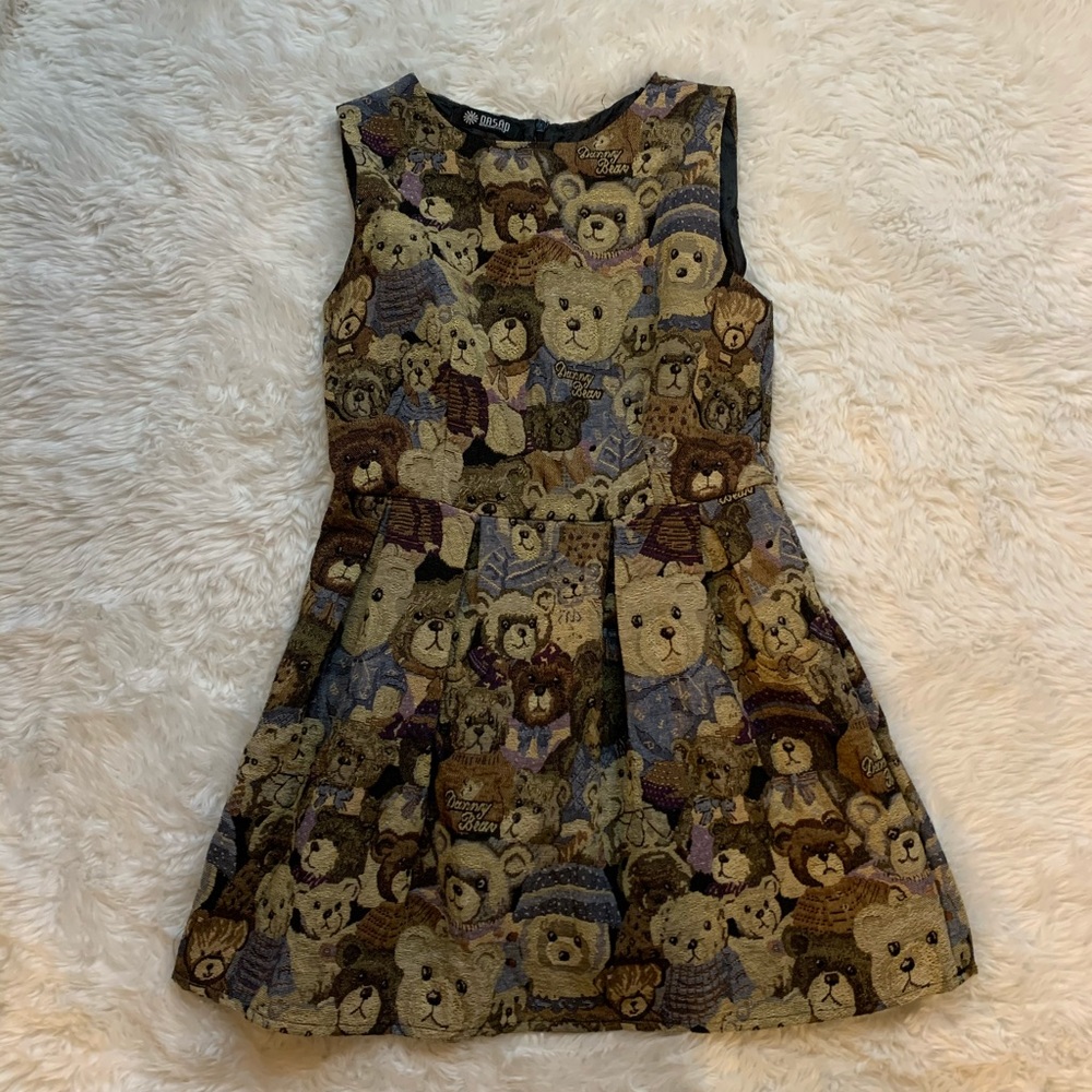 Embroidered Preppy Bear Dress